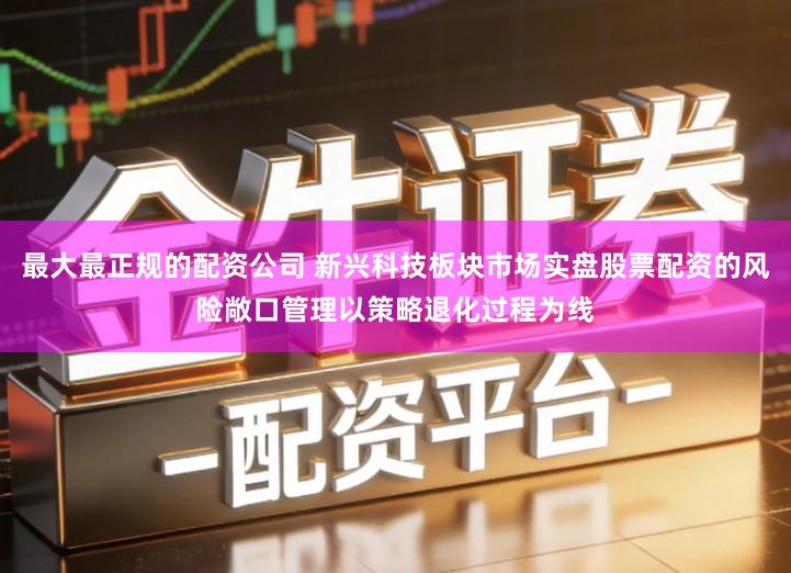 最大最正规的配资公司 新兴科技板块市场实盘股票配资的风险敞口管理以策略退化过程为线